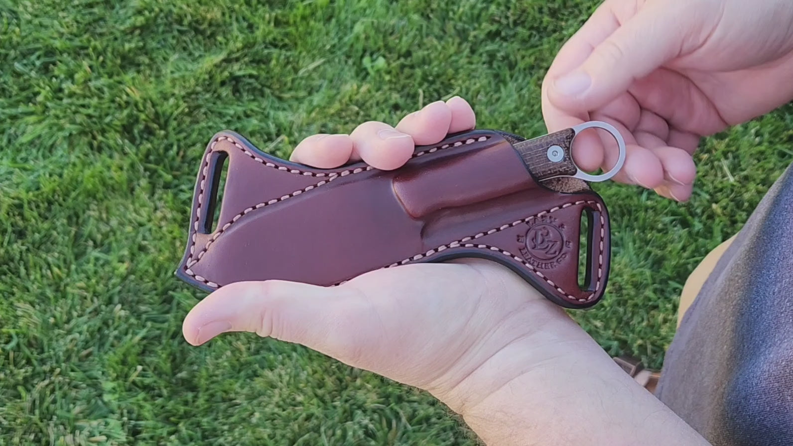 Firecraft 3.5 Pro Knife with Natural Burlap Micarta & Brown