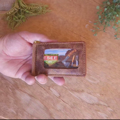Bar Clip Leather Wallet