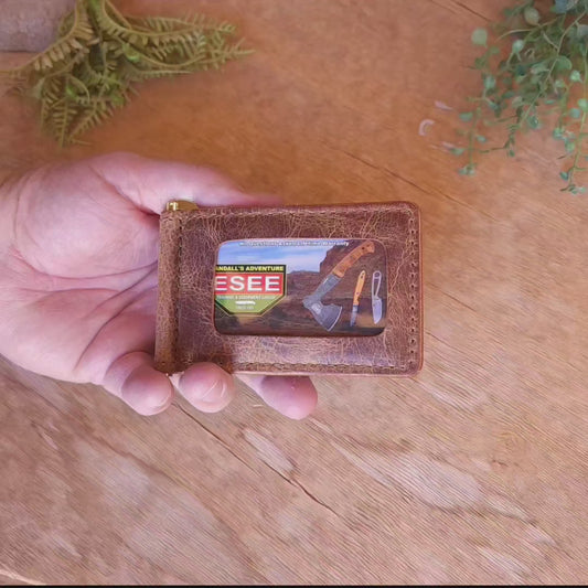 Bar Clip Leather Wallet