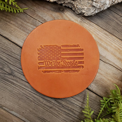 We the People - Leather Coaster