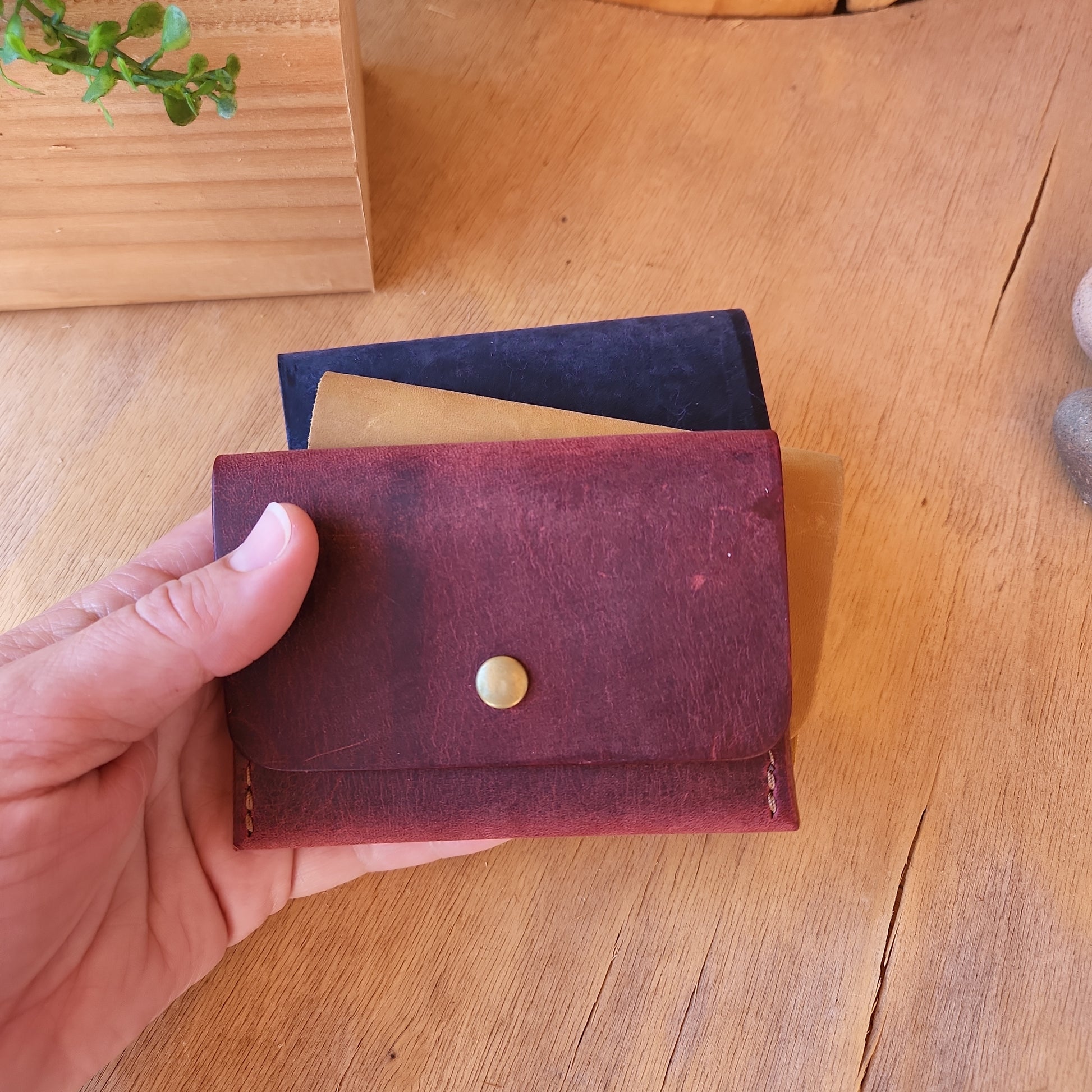 Snap Card Case Wallet - Lazy 3 Leather Company