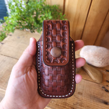 Load image into Gallery viewer, Tooled Multitool Sheath - Lazy 3 Leather Company