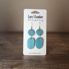 Load image into Gallery viewer, Oval and Circle Earrings - Lazy 3 Leather Company