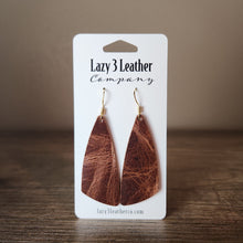 Load image into Gallery viewer, Tapered Drop Leather Earrings - Lazy 3 Leather Company