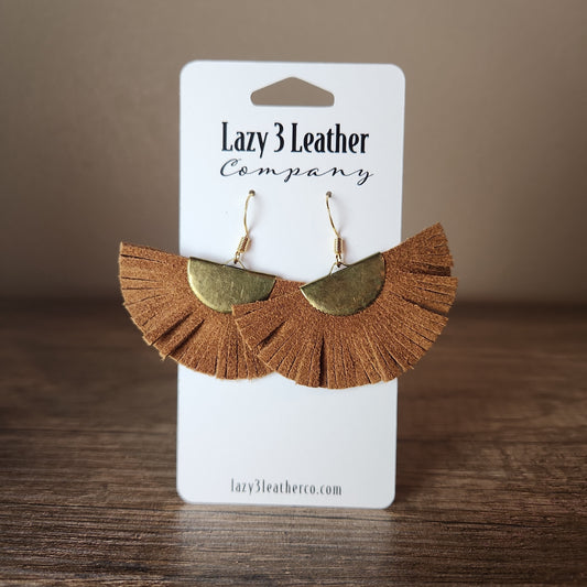 Frayed Earrings - Lazy 3 Leather Company