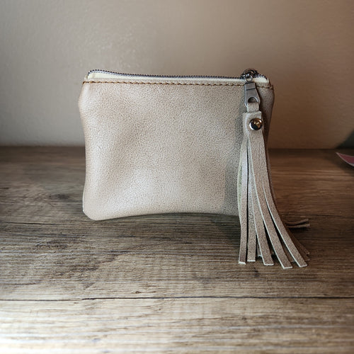 Zipper Pouch with Tassel - Lazy 3 Leather Company
