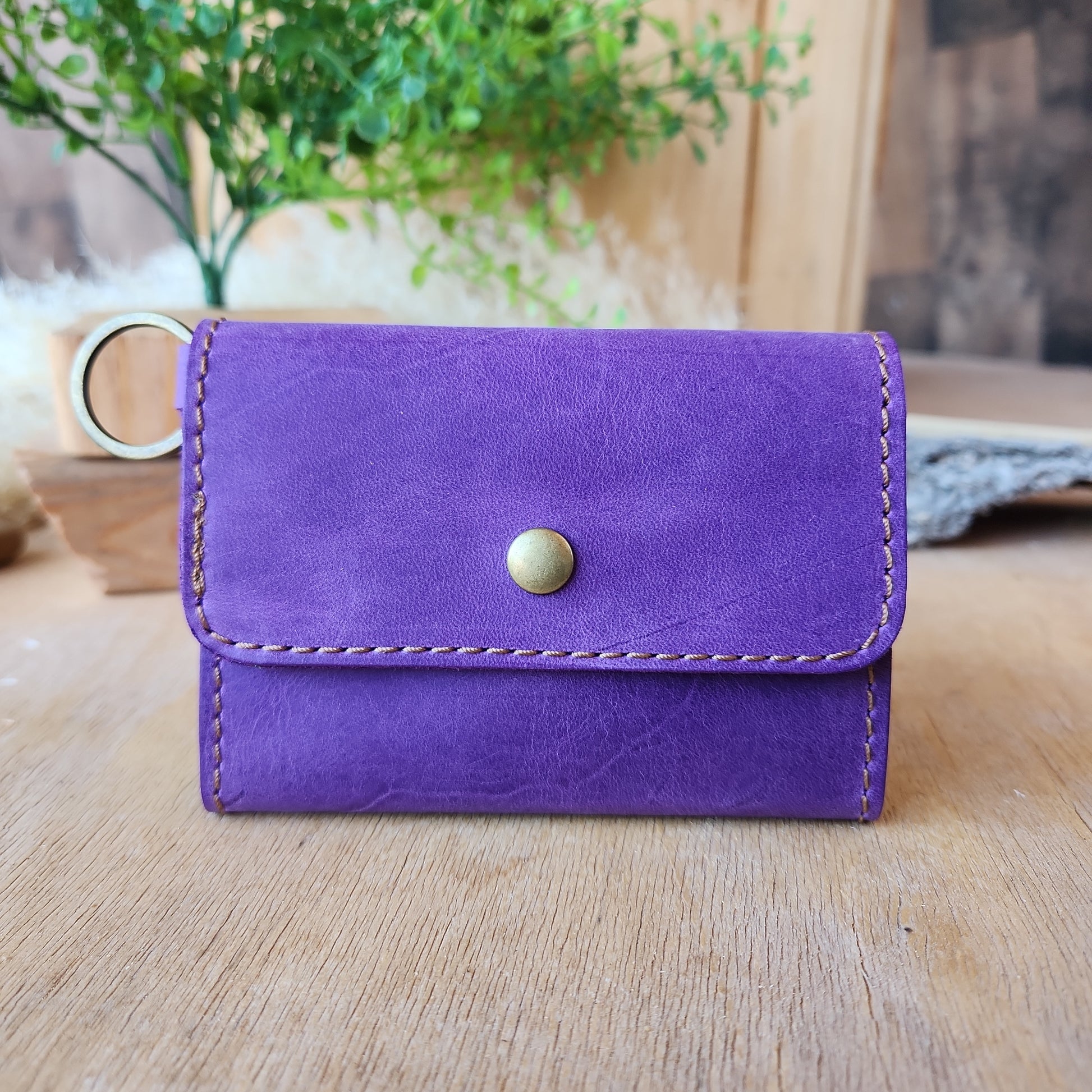 Card Case with keyring - Lazy 3 Leather Company