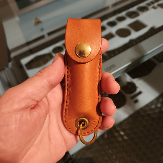 Large Leather Chapstick Case - Lazy 3 Leather Company