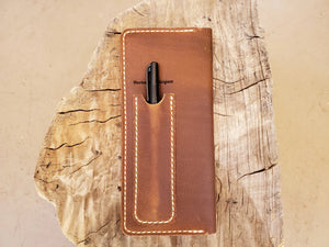 No.84 | Tally Record Book Cover with Pen Pocket - Lazy 3 Leather Company