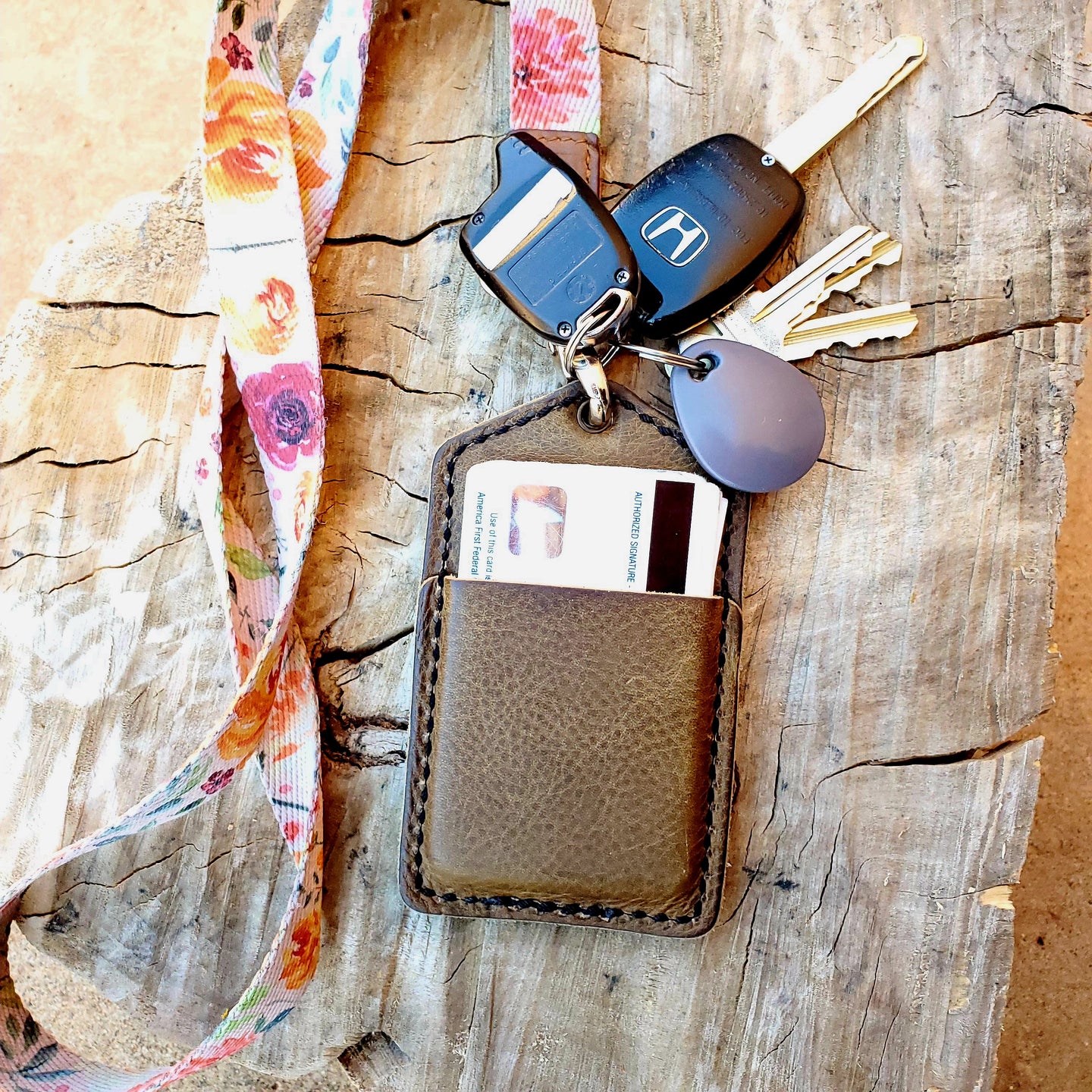Lanyard Wallet and ID Pouch - Lazy 3 Leather Company