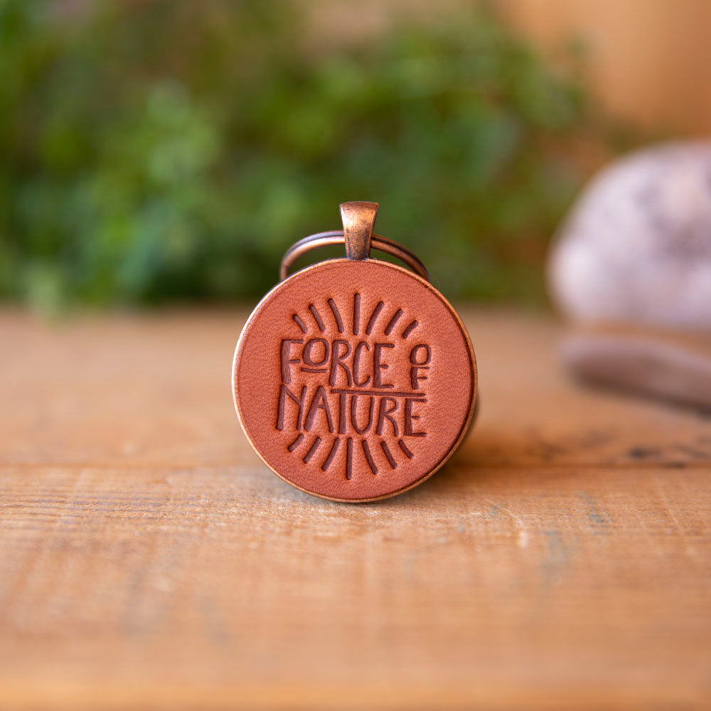 Force of Nature Keychain - Lazy 3 Leather Company