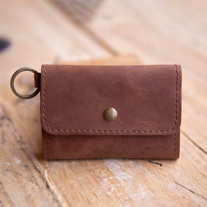 Card Case with keyring - Lazy 3 Leather Company