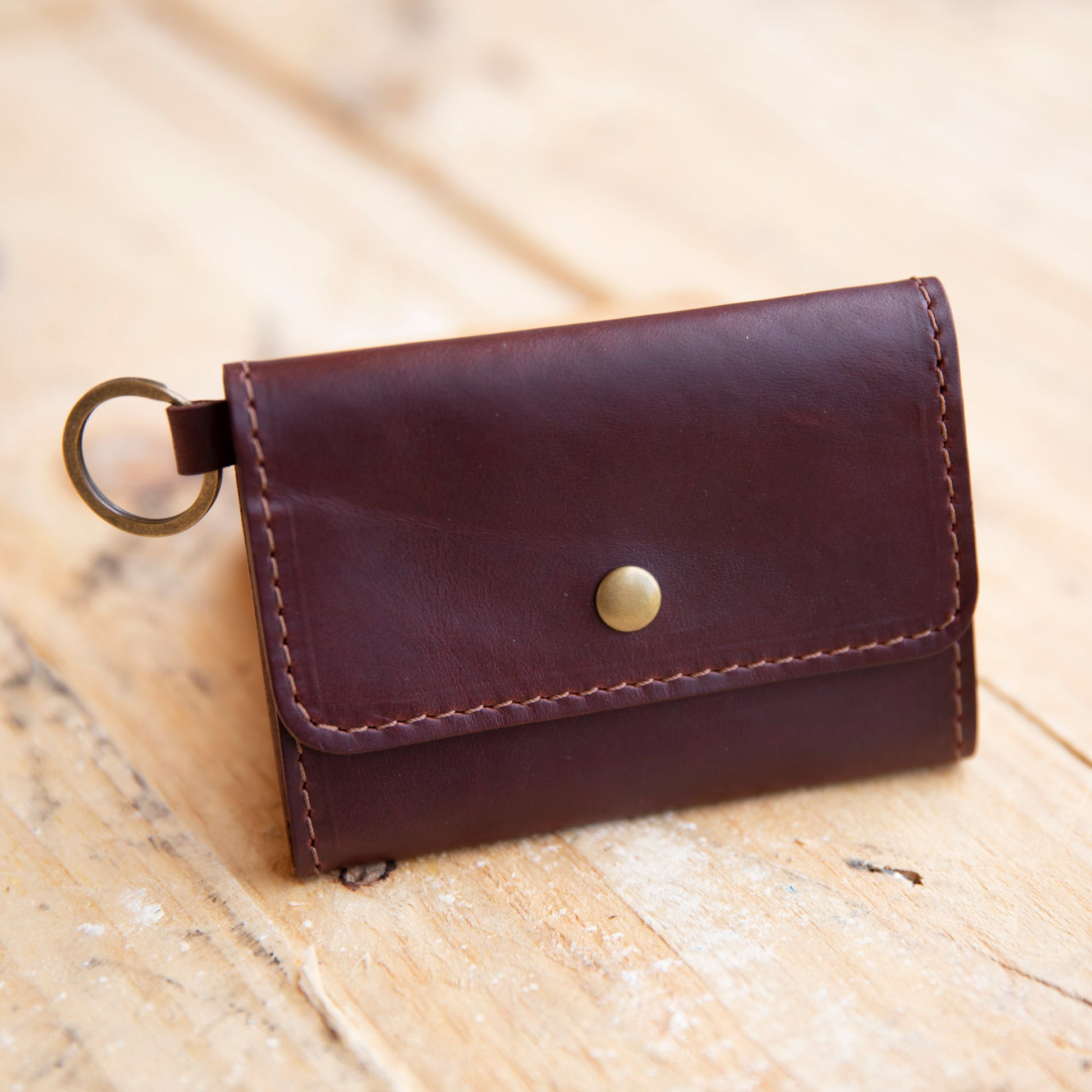 Card Case with keyring - Lazy 3 Leather Company