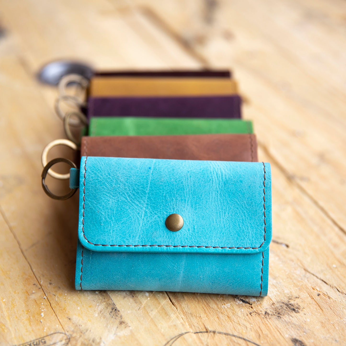 Card Case with keyring - Lazy 3 Leather Company