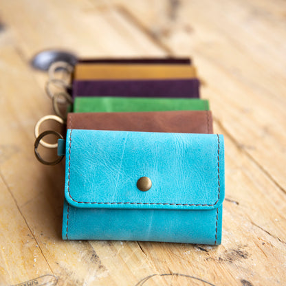 Card Case with keyring - Lazy 3 Leather Company