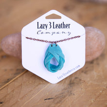 Load image into Gallery viewer, Leather Braided knot Necklace Pendant - Lazy 3 Leather Company