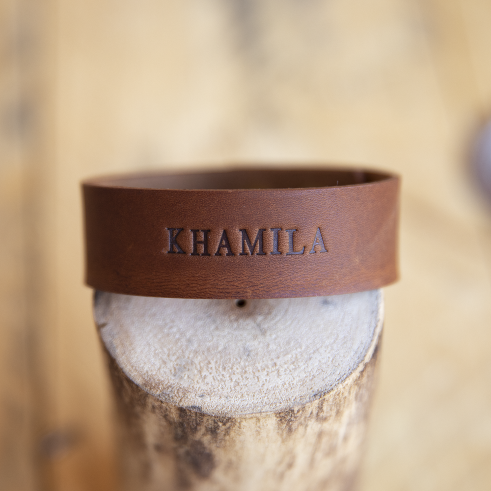 Personalized Leather Cuff Bracelet - Lazy 3 Leather Company