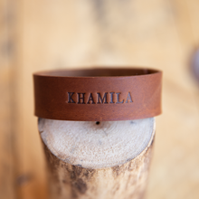 Load image into Gallery viewer, Personalized Leather Cuff Bracelet