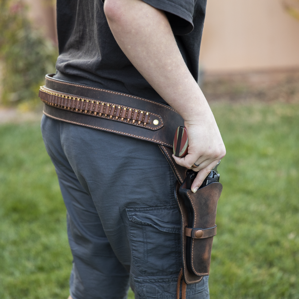 G.u.n Rig Cowboy Action Belt Lazy 3 Leather Company