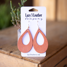 Load image into Gallery viewer, Leather Hoop Earring