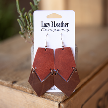 Load image into Gallery viewer, Chevron Leather Earring