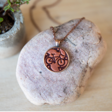Load image into Gallery viewer, Bike Gear Pendant Necklace - Lazy 3 Leather Company