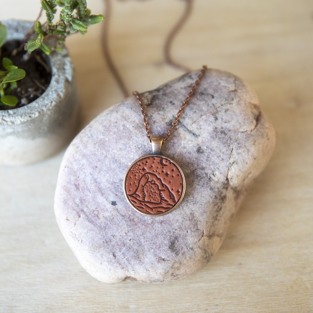 Delicate Arch Necklace - Lazy 3 Leather Company