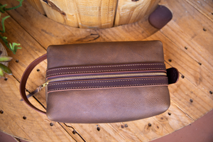 Leather Dopp Shave Bag - Lazy 3 Leather Company