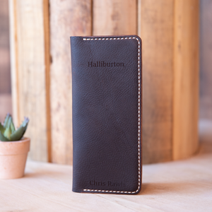 No.83 |  Leather Tally Record Book Cover Full Grain Leather - Lazy 3 Leather Company