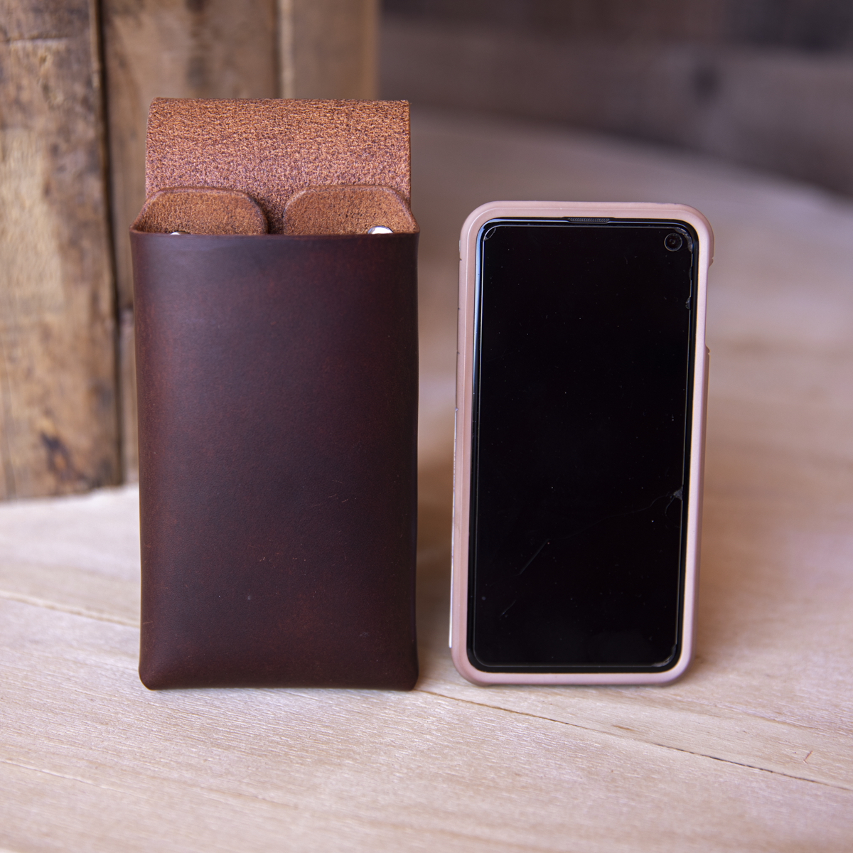 Leather Phone Sheath Case - Lazy 3 Leather Company