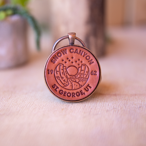 Snow Canyon Utah Keychain - Lazy 3 Leather Company