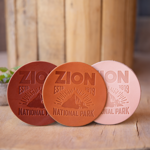 Zion Leather Coaster