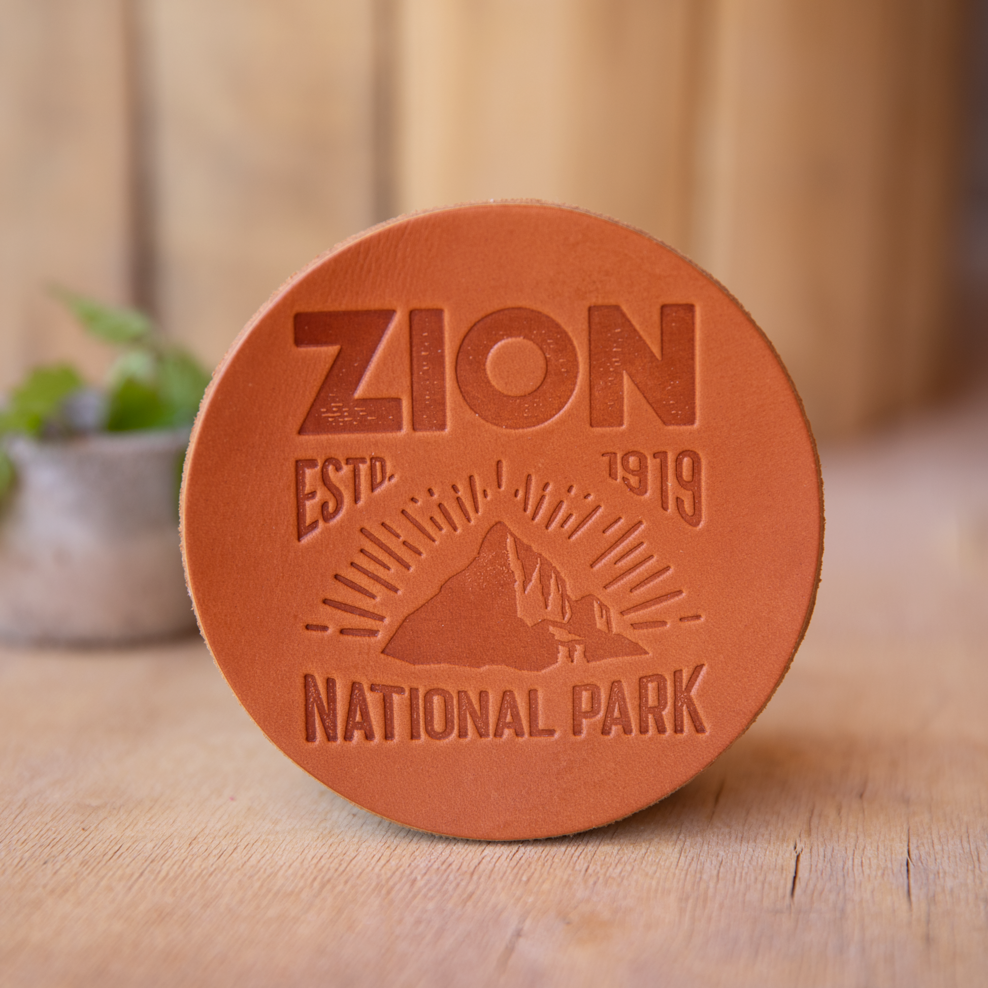 Zion Leather Coaster - Lazy 3 Leather Company