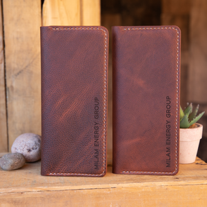 No.83 |  Leather Tally Record Book Cover Full Grain Leather - Lazy 3 Leather Company