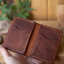 Load image into Gallery viewer, Barbed Wire Scar Leather Bifold Wallet