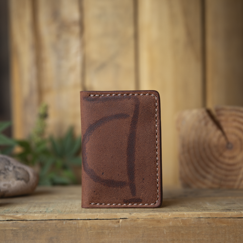 A Branded Leather Bifold Wallet