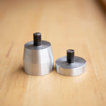 Load image into Gallery viewer, 2 piece aluminum anvil press set by Lazy 3 Leather Company