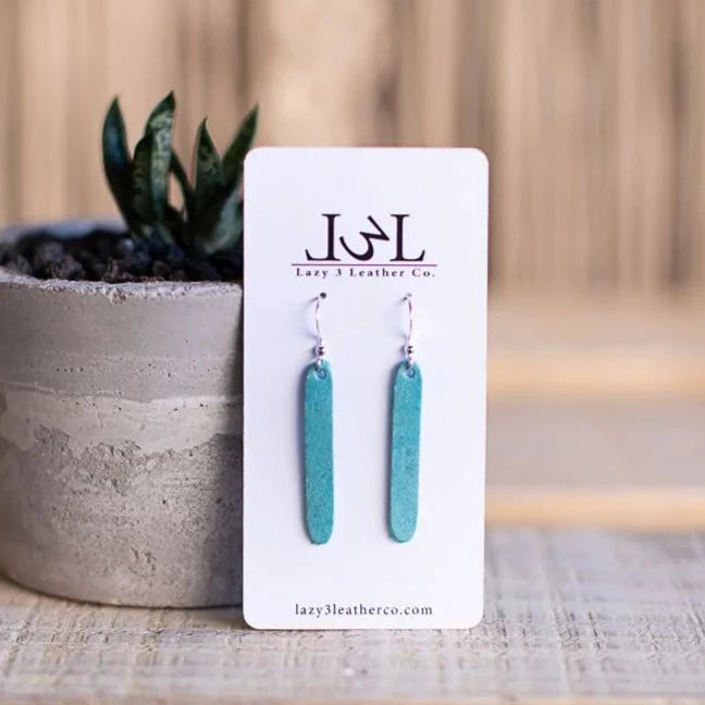 Bar Earring - Lazy 3 Leather Company