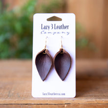 Load image into Gallery viewer, Mini Teardrop Leather Earring