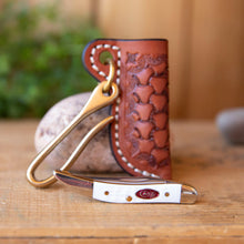 Load image into Gallery viewer, Tooled Sheath w/ Case Texas Toothpick - Lazy 3 Leather Company