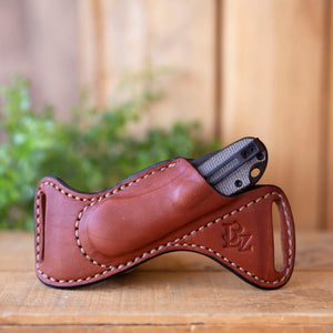 Civivi Elementum with Leather Bishops Scout Carry Sheath - Lazy 3 Leather Company
