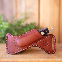 Load image into Gallery viewer, Boker Tree Brand Bishops Scout Carry Sheath - Lazy 3 Leather Company