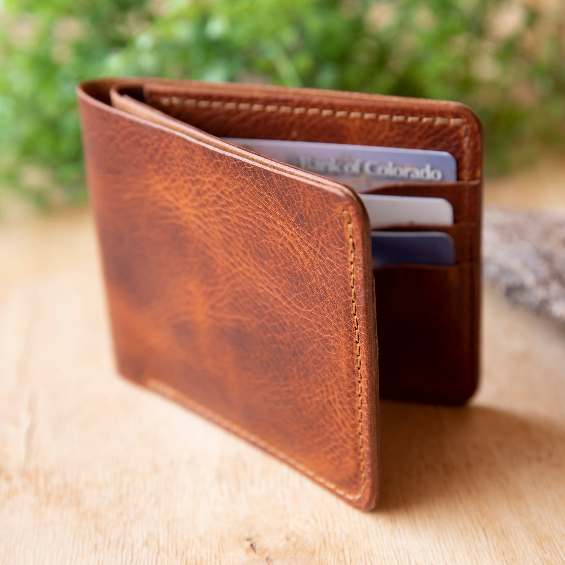 Long Bifold Cash Pocket Wallet - Lazy 3 Leather Company