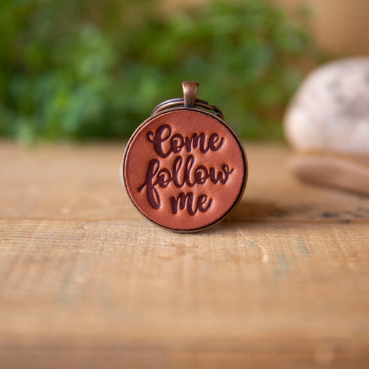 Come Follow Me Keychain - Lazy 3 Leather Company