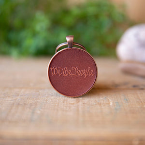 We the People Keychain - Lazy 3 Leather Company