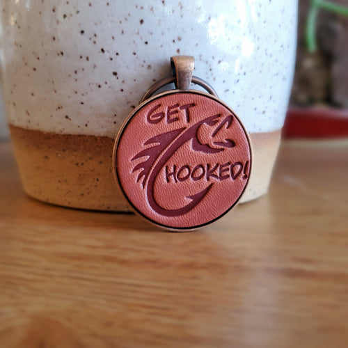 Get Hooked Leather Keychain