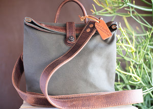 Canvas Leather Mail Bag - Lazy 3 Leather Company