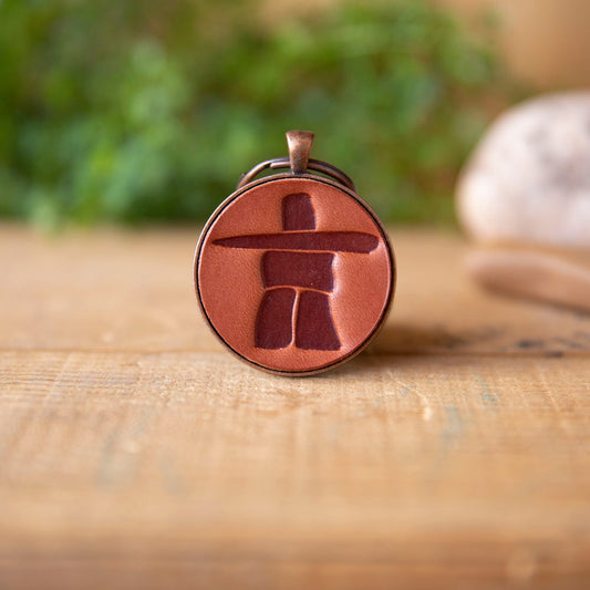 Inukshuk Stoneman Keychain - Lazy 3 Leather Company