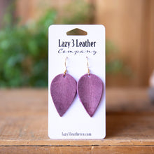 Load image into Gallery viewer, Mini Teardrop Leather Earring - Lazy 3 Leather Company