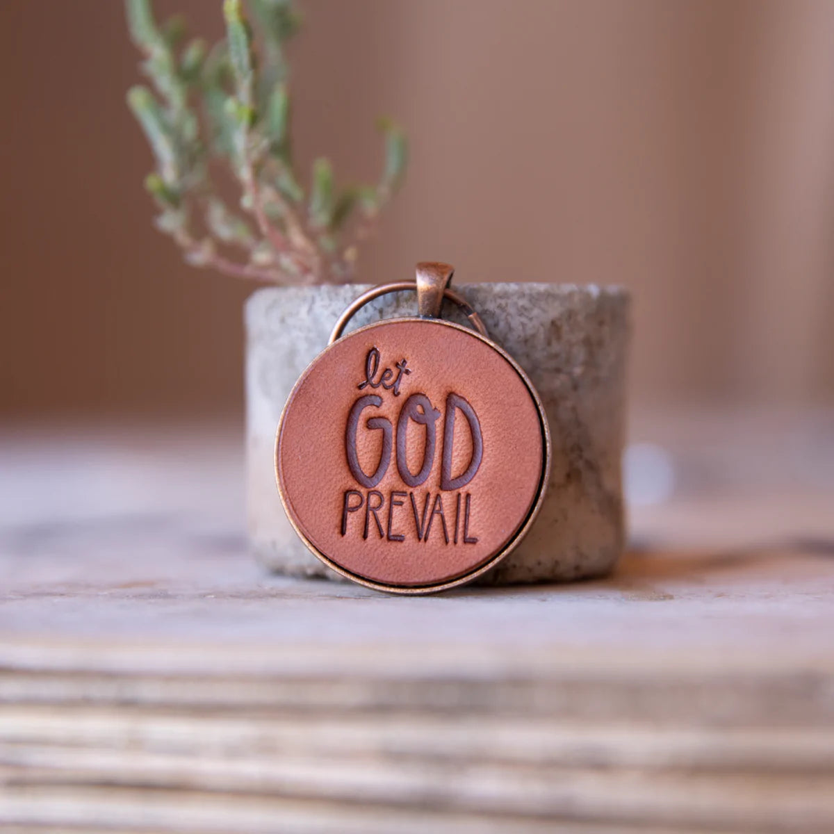 Let God Prevail Keychain - Lazy 3 Leather Company